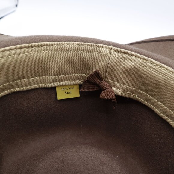 Wool Wide Brim Fedora Hat Mens S Brown Stylish Hippie Bohemian Retro Winter Boho - Picture 7 of 9